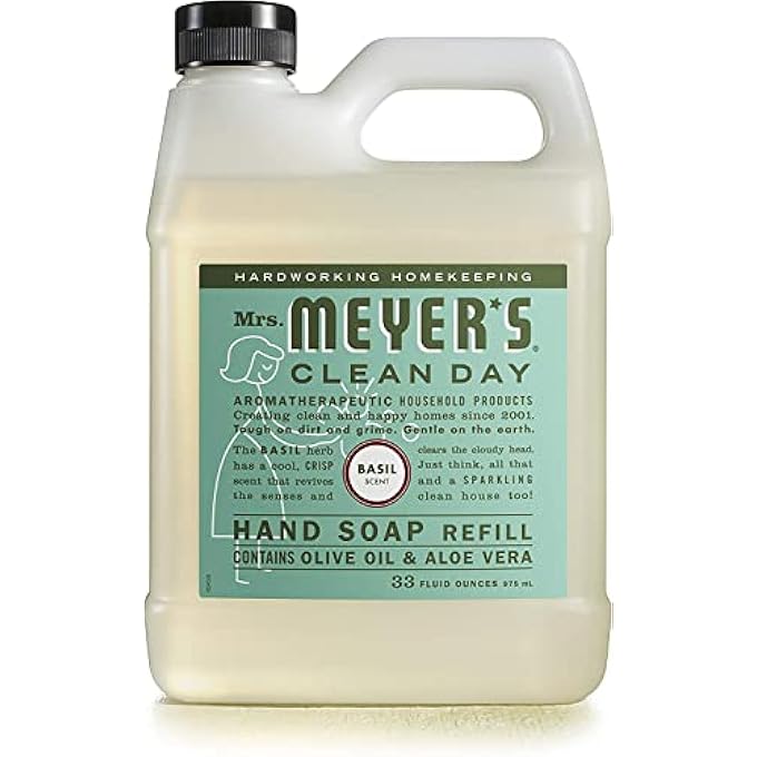 Mrs. Meyer's CLEAN DAY LIQUID HAND SOAP REFILL SCENT VARIETY PACK (LEMON VERBENA + LAVENDER + BASIL) - Image 5